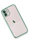 Mey İthalat®   iPhone 11 Kılıf  Lensli Silikon - Yeşil
