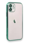 Mey İthalat®   iPhone 11 Kılıf  Lensli Silikon - Yeşil