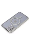 Mey İthalat®   iPhone 11 Kılıf Joke Simli Magneticsafe Kılıf - Gümüş