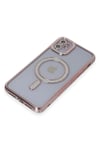 Mey İthalat®   iPhone 11 Kılıf Joke Simli Magneticsafe Kılıf - Pembe