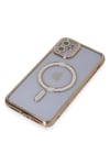 Mey İthalat®   iPhone 11 Kılıf Joke Simli Magneticsafe Kılıf - Gold