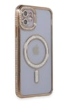 Mey İthalat®   iPhone 11 Kılıf Joke Simli Magneticsafe Kılıf - Gold
