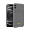 Mey İthalat®   iPhone 11 Kılıf Kelvin Kartvizitli Silikon - Gri