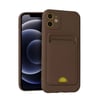 Mey İthalat®   iPhone 11 Kılıf Kelvin Kartvizitli Silikon - Kahverengi