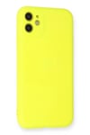 Mey İthalat®   iPhone 11 Kılıf Nano içi Kadife Silikon - Sarı