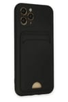 Mey İthalat®   iPhone 11 Pro Kılıf Kelvin Kartvizitli Silikon - Siyah