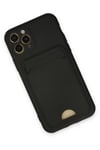 Mey İthalat®   iPhone 11 Pro Kılıf Kelvin Kartvizitli Silikon - Siyah