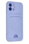 Mey İthalat®   iPhone 12 Kılıf Kelvin Kartvizitli Silikon - Lila