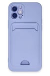 Mey İthalat®   iPhone 12 Kılıf Kelvin Kartvizitli Silikon - Lila