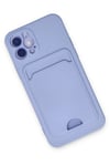 Mey İthalat®   iPhone 12 Kılıf Kelvin Kartvizitli Silikon - Lila