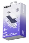 Mey İthalat®   iPhone 14 Bilvis 5in1 5D Magic Hayalet Cam Ekran Koruyucu - Siyah