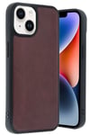 Mey İthalat®   iPhone 14 Kılıf Aras Deri Kapak - Bordo