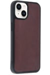 Mey İthalat®   iPhone 14 Kılıf Aras Deri Kapak - Bordo