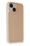 Mey İthalat®   iPhone 14 Kılıf Elegant Kapak - Pudra
