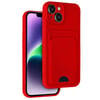 Mey İthalat®   iPhone 14 Kılıf Kelvin Kartvizitli Silikon - Kırmızı