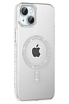 Mey İthalat®   iPhone 14 Move Taşlı Magsafe Kapak - Natural Grey