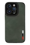 Mey İthalat®   iPhone 14 Pro Max Kılıf Loop Deri Silikon - Yeşil
