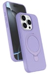Mey İthalat®   iPhone 14 Pro Max Regal Magsafe Standlı Kapak - Lila