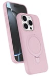 Mey İthalat®   iPhone 14 Pro Max Regal Magsafe Standlı Kapak - Açık Pembe