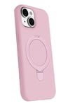 Mey İthalat®   iPhone 14 Regal Magsafe Standlı Kapak - Açık Pembe