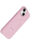 Mey İthalat®   iPhone 14 Regal Magsafe Standlı Kapak - Açık Pembe