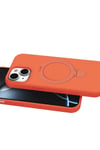 Mey İthalat®   iPhone 14 Regal Magsafe Standlı Kapak - Turuncu