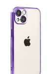 Mey İthalat®   iPhone 15  Lensli Silikon - Mor