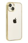 Mey İthalat®   iPhone 15  Lensli Silikon - Gold