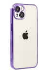 Mey İthalat®   iPhone 15  Lensli Silikon - Mor