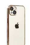 Mey İthalat®   iPhone 15  Lensli Silikon - Çöl Titanyum