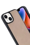 Mey İthalat®   iPhone 15 Kılıf Aras Deri Kapak - Pudra