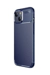 Mey İthalat®   iPhone 15 Kılıf Auto Focus Karbon Kapak - Lacivert