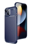 Mey İthalat®   iPhone 15 Kılıf Auto Focus Karbon Kapak - Lacivert