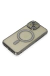 Mey İthalat®   iPhone 15 Kılıf Joke Simli Magneticsafe Kılıf - Gri
