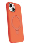 Mey İthalat®   iPhone 15 Plus Regal Magsafe Standlı Kapak - Turuncu