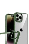Mey İthalat®   iPhone 15 Pro Max  Lensli Silikon - Yeşil