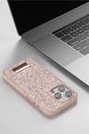 Mey İthalat®   iPhone 15 Pro Max Bright Simli Kapak - Siyah