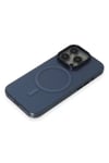 Mey İthalat®   iPhone 15 Pro Max Kılıf Anka PC Magneticsafe Sert Metal Kapak - Lacivert