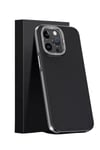 Mey İthalat®   iPhone 15 Pro Max Kılıf Aramid 600D Kevlar Karbon Fiber Magsafe Kapak - Gri