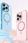 Mey İthalat®   iPhone 15 Pro Max Live Diamond Magsafe Kapak - Mavi