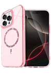 Mey İthalat®   iPhone 15 Pro Max Live Diamond Magsafe Kapak - Pembe