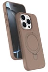 Mey İthalat®   iPhone 15 Pro Max Regal Magsafe Standlı Kapak - Çöl Titanyum