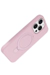Mey İthalat®   iPhone 15 Pro Max Regal Magsafe Standlı Kapak - Açık Pembe