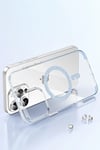 Mey İthalat®   iPhone 15 Pro Move Taşlı Magsafe Kapak - Mavi