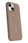 Mey İthalat®   iPhone 15 Regal Magsafe Standlı Kapak - Çöl Titanyum