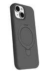 Mey İthalat®   iPhone 15 Regal Magsafe Standlı Kapak - Titan Gri