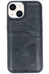 Mey İthalat®   iPhone 15 Sara Kartvizitli Deri Kılıf - Siyah