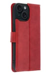 Mey İthalat®   iPhone 15 Trend S Plus Kapaklı Kılıf - Kırmızı