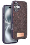 Mey İthalat®   iPhone 16 Bright Simli Kapak - Derin Mor