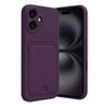 Mey İthalat®   iPhone 16 Kılıf Kelvin Kartvizitli Silikon - Derin Mor